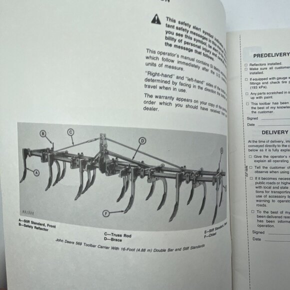 John Deere 569 Toolbar Carrier Operator's Manual OM N159551 Issue F0 - Picture 7 of 8